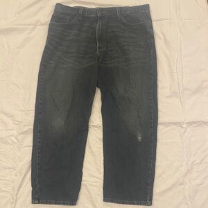 Signature by Levi Strauss Men's Dark Blue Relaxed Jeans